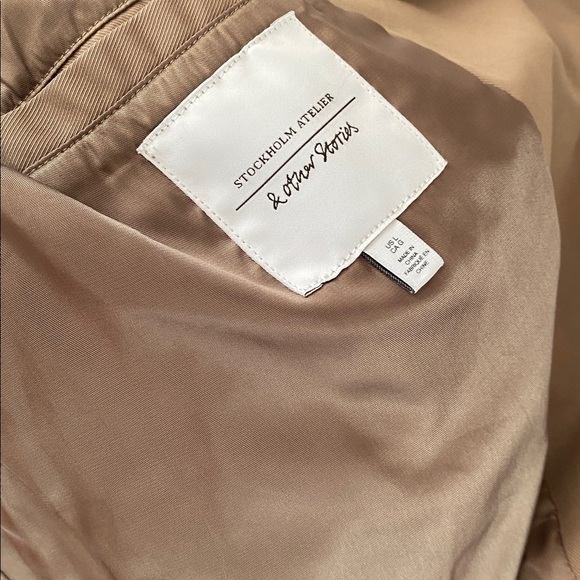 & Other Stories gray long trench coat - Picture 6 of 9